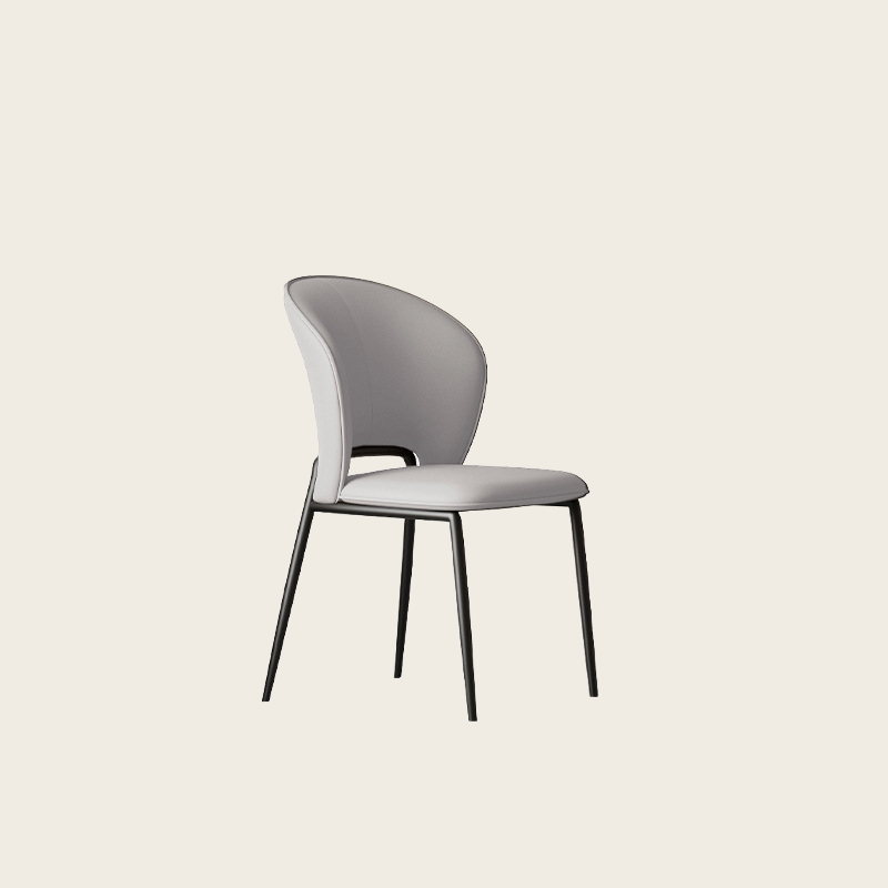 Italian Minimalist Dining Chair – Light Gray image 2