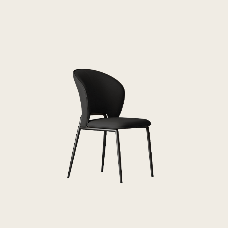 Italian Minimalist Dining Chair – Black image 2