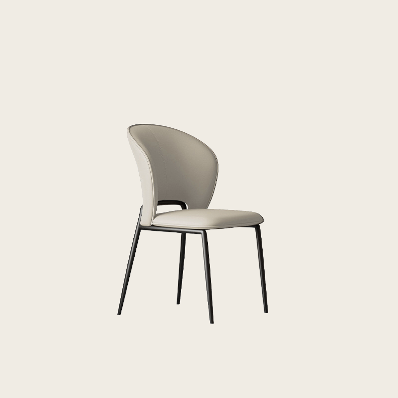 Italian Minimalist Dining Chair – Ivory White image 2