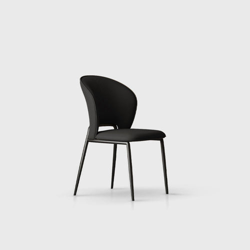 Italian Minimalist Dining Chair – Black image 0