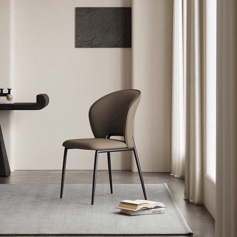 Italian Minimalist Dining Chair – Light Brown image 3