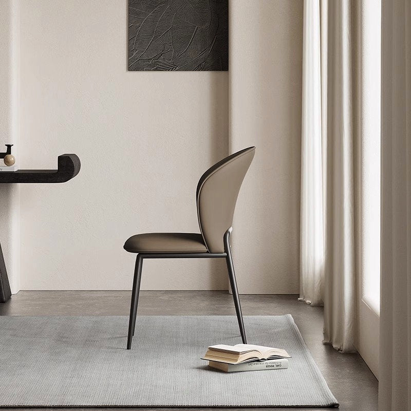 Italian Minimalist Dining Chair – Light Brown image 2