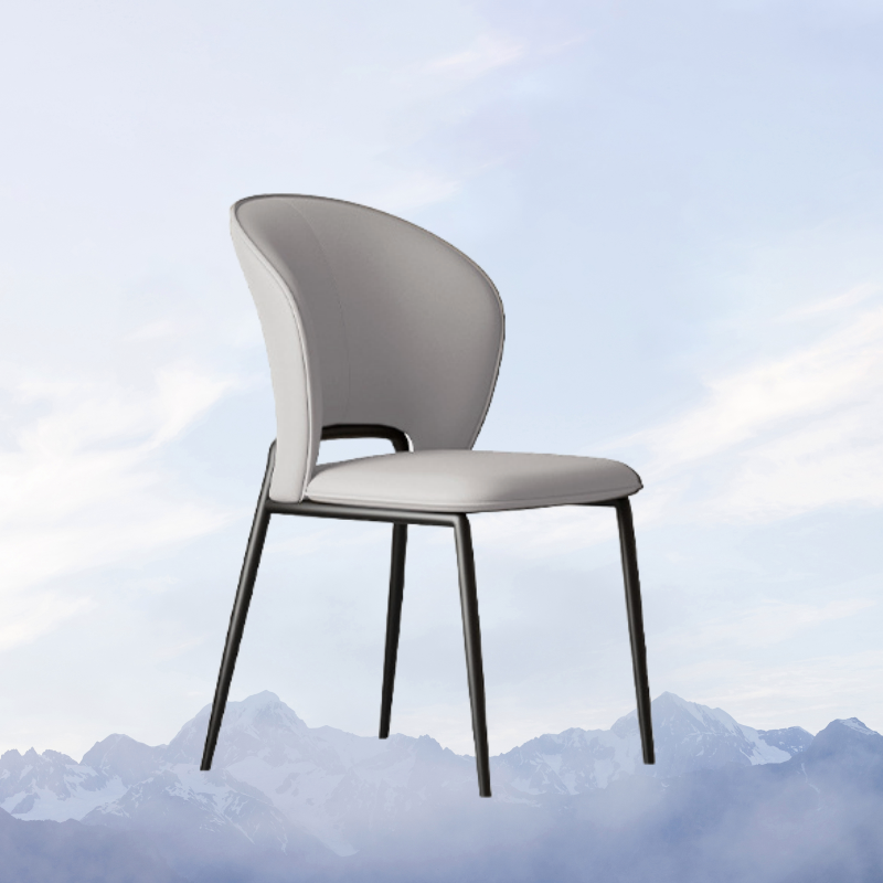 Italian Minimalist Dining Chair – Light Gray image 3